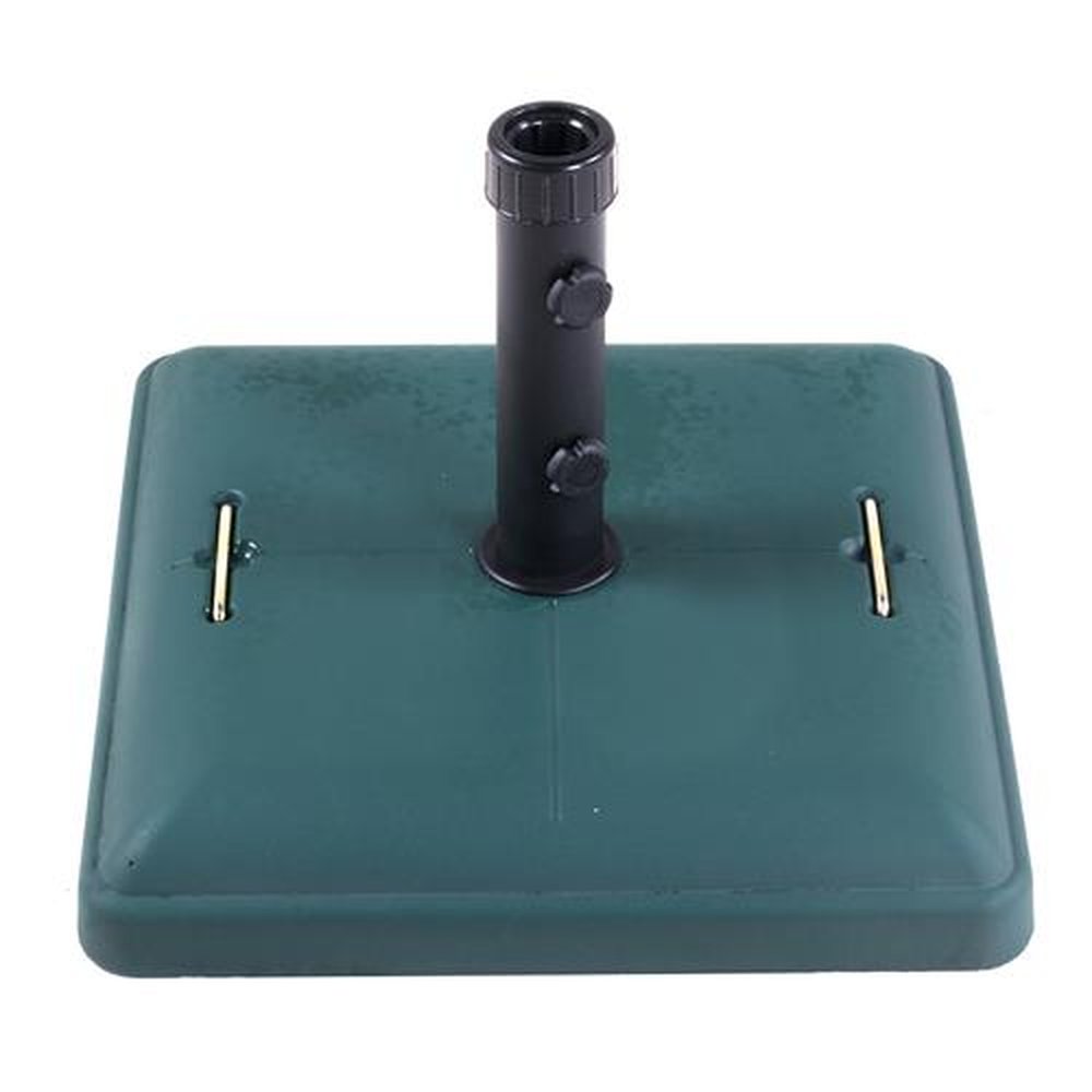 Base para Ombrelone com Rodas Quadrada em Concreto 37 Kg Verde Bel