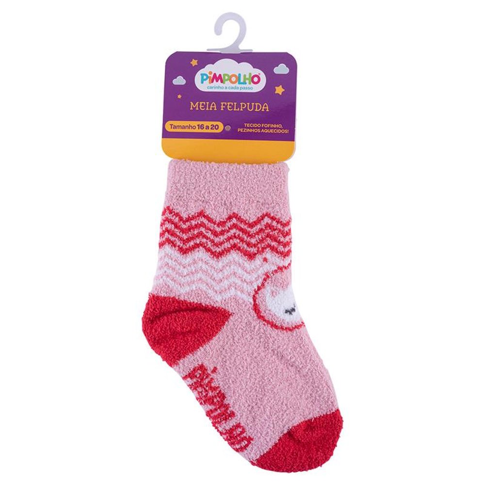 Kit Meia Felpuda Infantil 16-20 Feminina Pimpolho Com 24 Pares.
