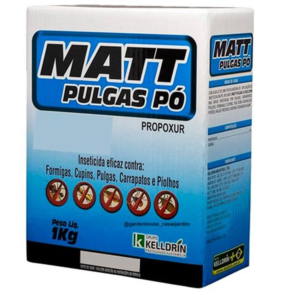 Inseticida Kelldrin Matt Pulgas 1kg