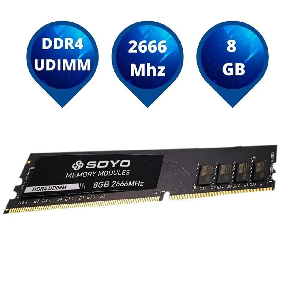 Memória 8GB SODIMM DDR4 2666Mhz Para Notebook - SOYO
