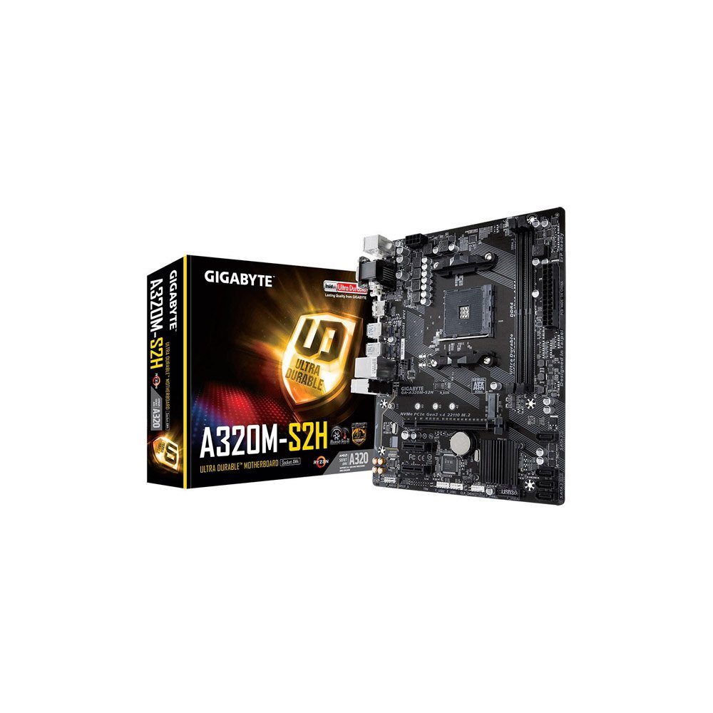 Placa Mãe Gigabyte Ga-A320m-S2h Amd Am4 Matx Ddr4