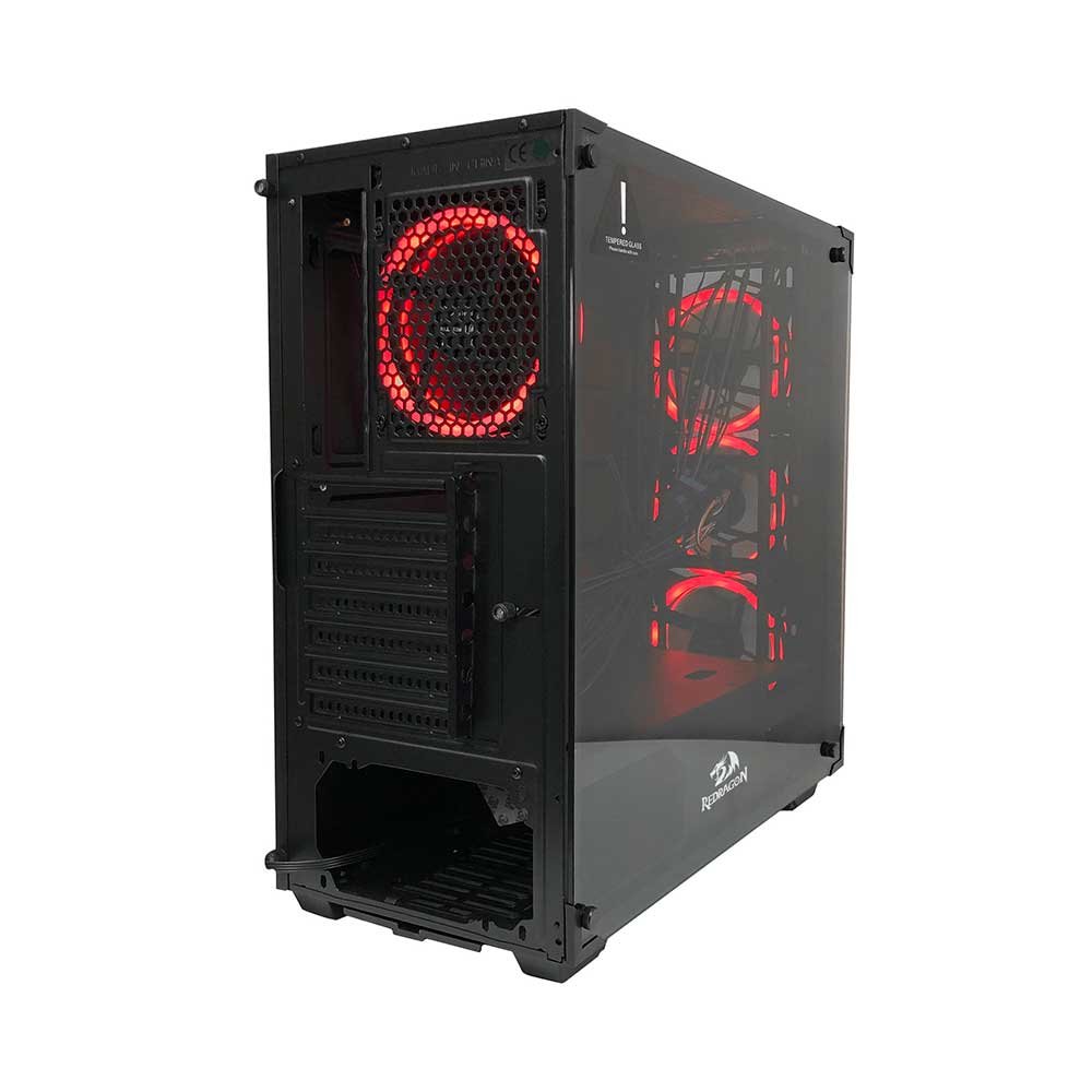 Gabinete Gamer Redragon, Wheel Jack, Vidro Temperado, Black ¿ GC-606BK