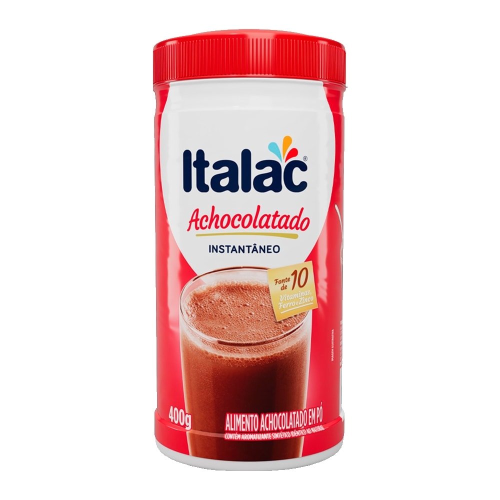 Achocolatado Italac Pote 400g - Embalagem com 12 Unidades