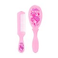 Kit Pente e Escova Lolly Oceano Rosa 2 Pecas