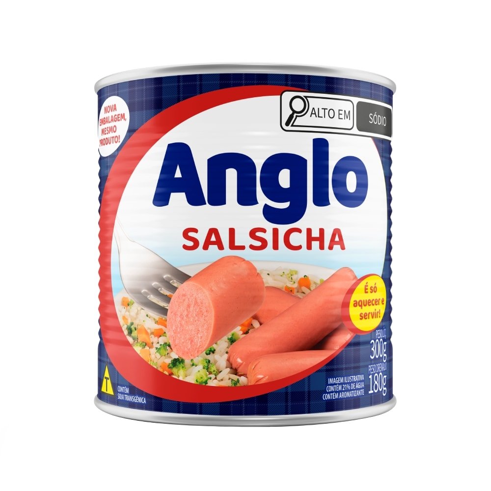 Salsicha Anglo Tipo Viena Lata - Embalagem Com 24 Unidades