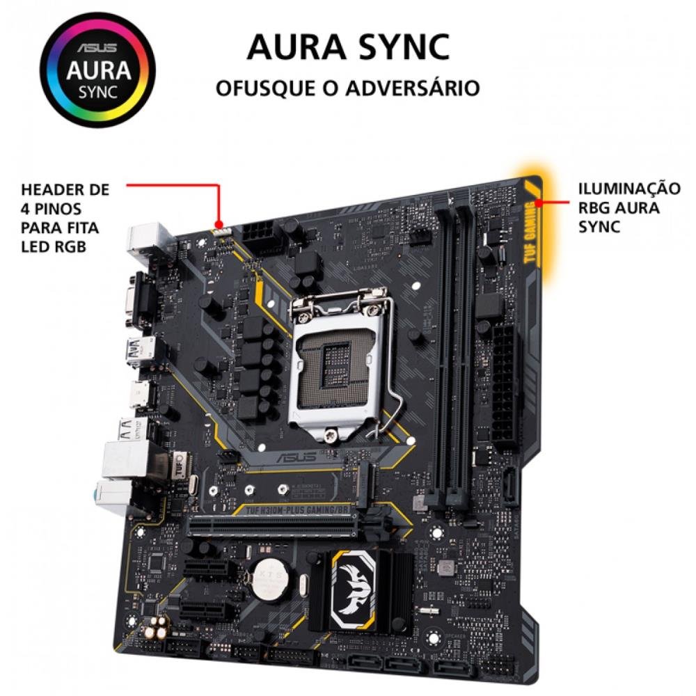 Placa Mãe Asus TUF Gaming H310M-Plus/BR, Intel LGA 1151, mATX, DDR4