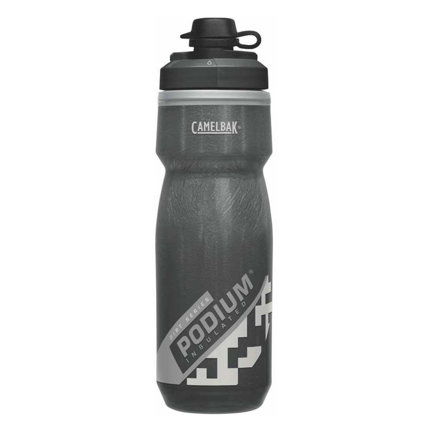 Garrafa Camelbak Podium Dirt Series Chill de 620ml com sistema antigotejamento Preto