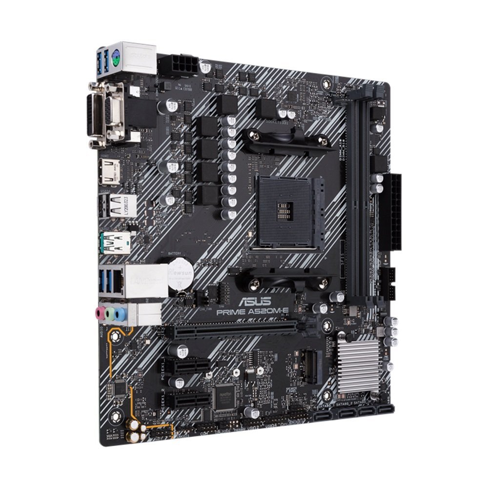 Placa Mãe Asus Prime A520m-E, Chipset A520, Amd Am4, Matx, Ddr4
