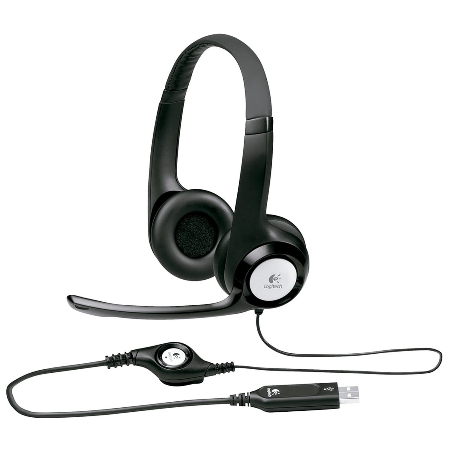 Headset USB Logitech H390 em Couro com Controle de Volume