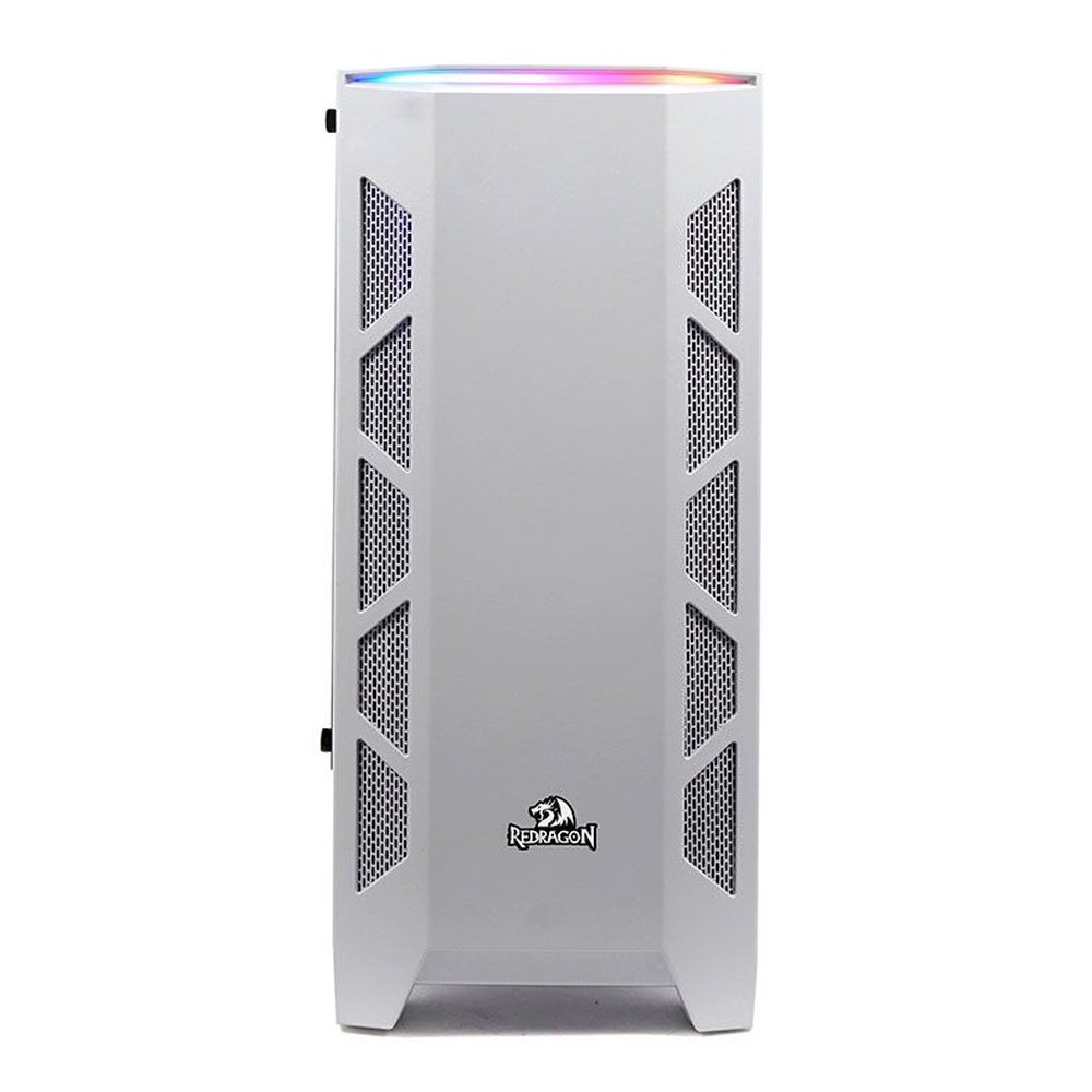 Gabinete Gamer Redragon Starscream Branco Vidro Temp , GC-610W