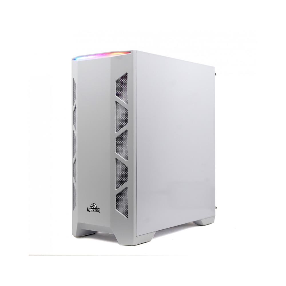 Gabinete Gamer Redragon Starscream Branco Vidro Temp , GC-610W