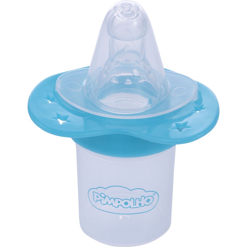 Kit Dosador De Remedio Para Bebe Azul Pimpolho Com 16 Unidades.
