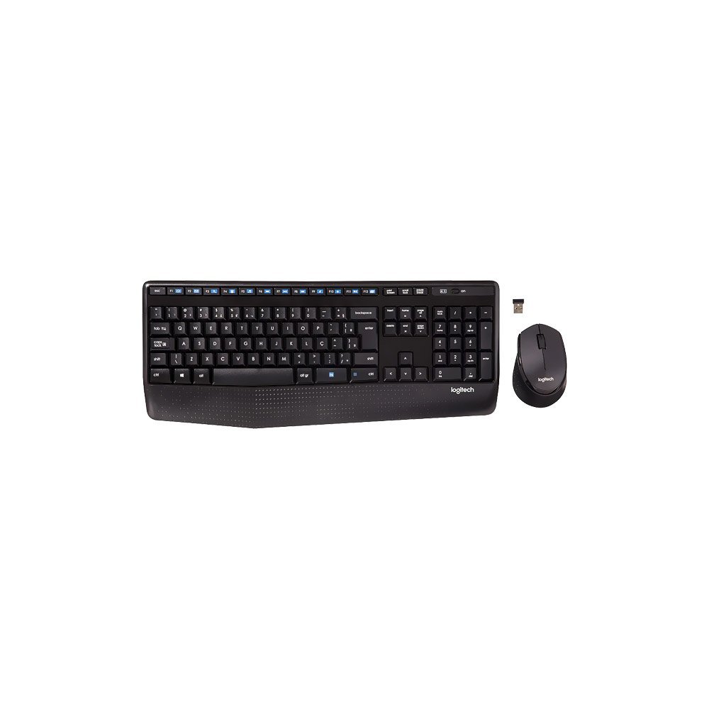 Combo Teclado e Mouse sem fio Logitech MK345 com Teclado com Apoio e Mouse Destro, USB, Pilhas Inclusas e Layout ABNT2 - 920-007821
