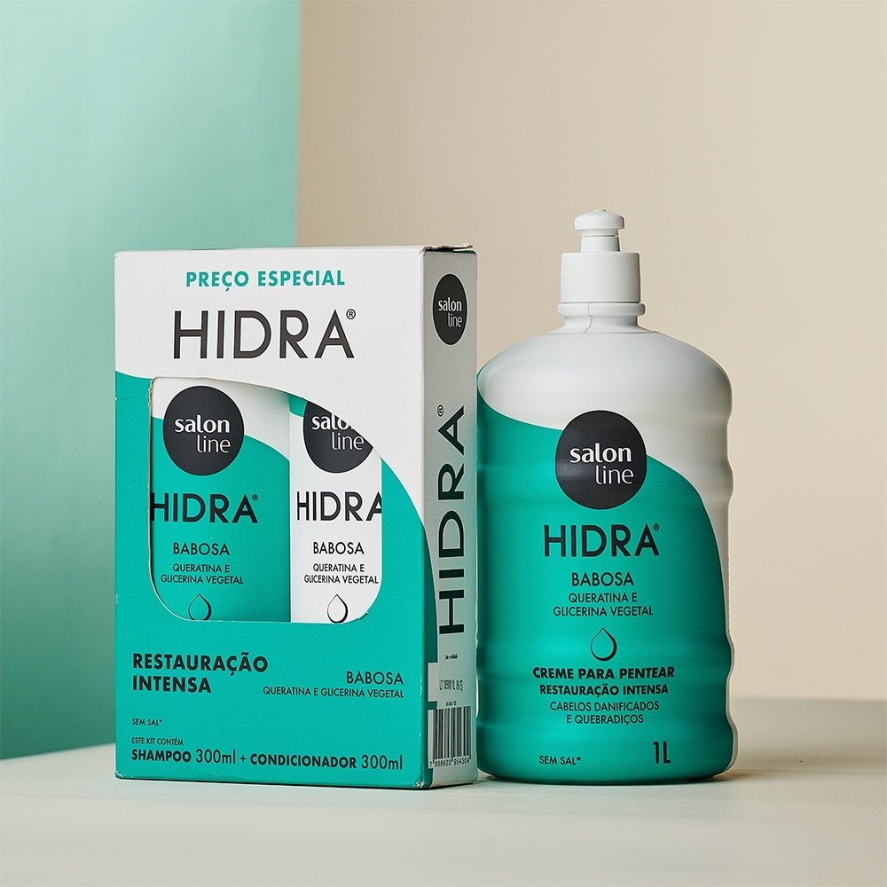 Kit com Shampoo + Condicionador Salon Line Hidra Babosa 300ml