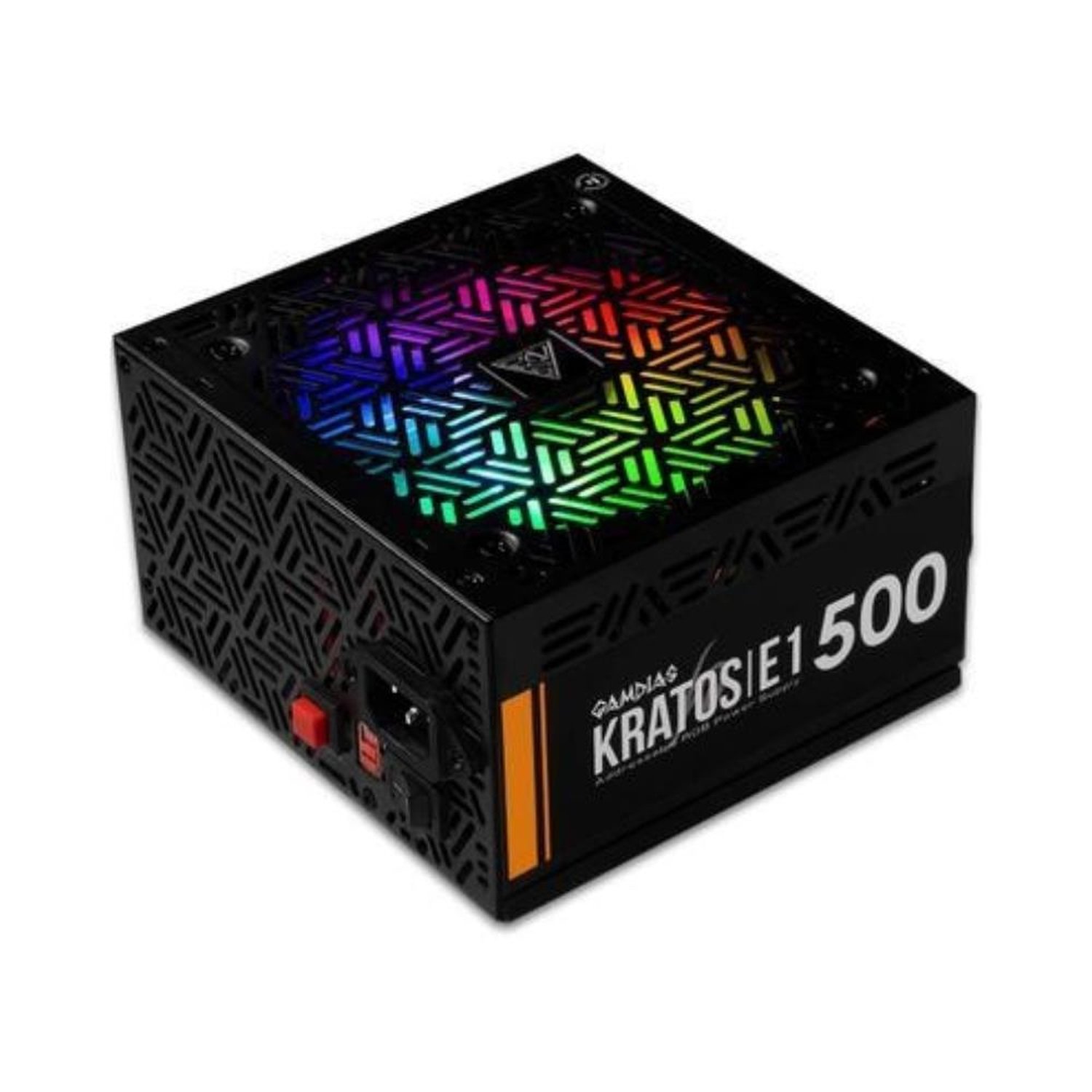 Fonte Gamdias Kratos E1 500W 80% Eficiência Rgb Gd-Z500zzz