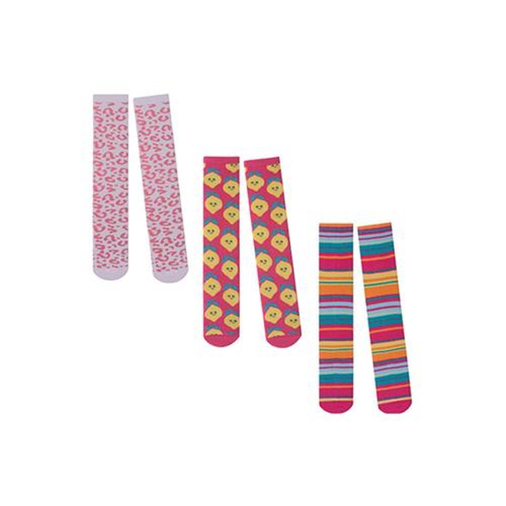 Kit Meia 3/4 Infantil Divertida 31-34 Feminino Pimpolho Com 6 Pares.