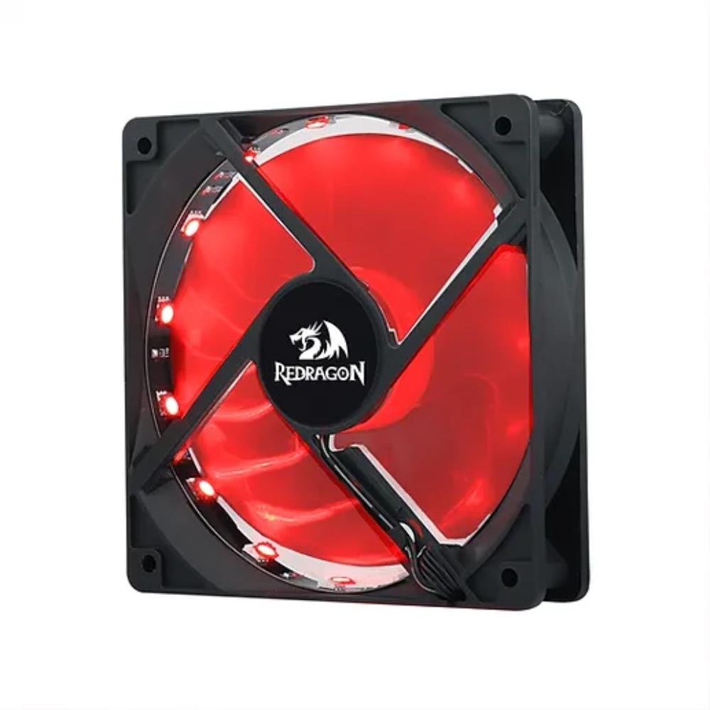 Kit Fan com 3 Unidades Redragon, RGB, 120mm, Com Controladora, GC-F006