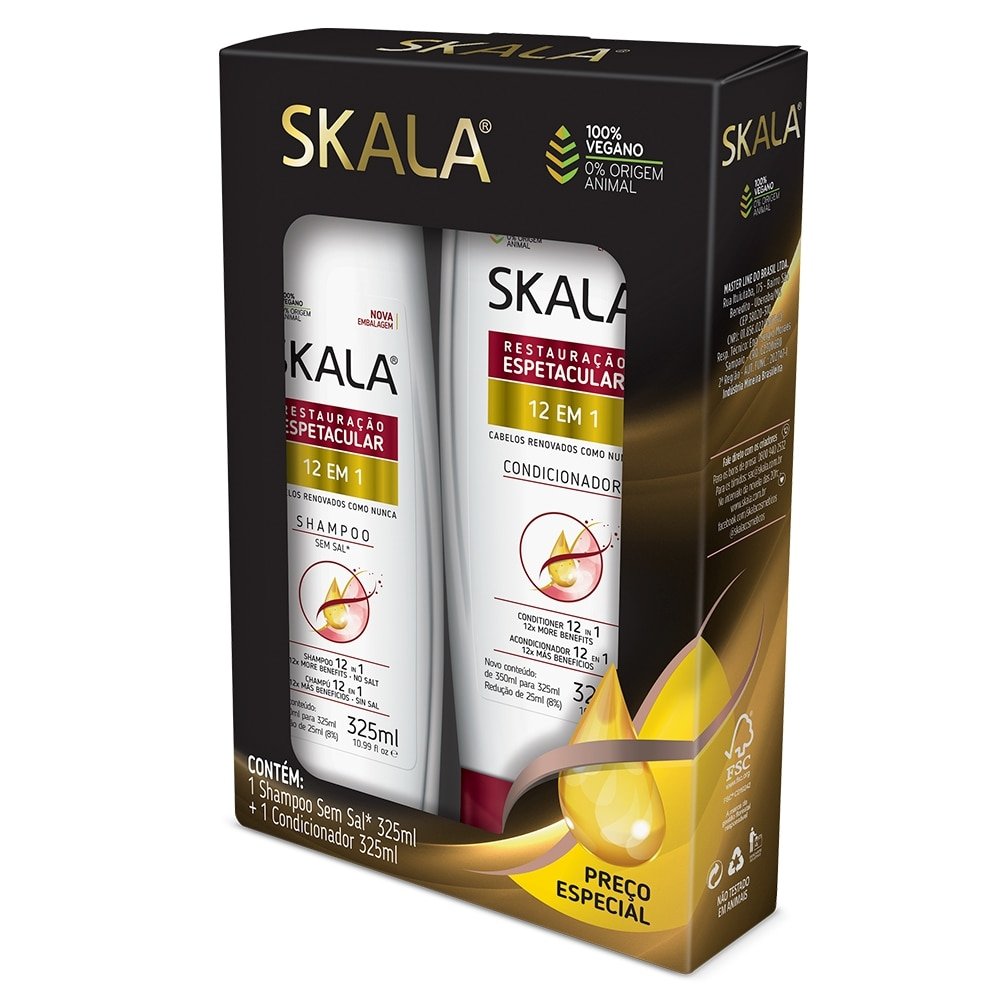 Shampoo + Condicionador Skala 12 em 1 325ml