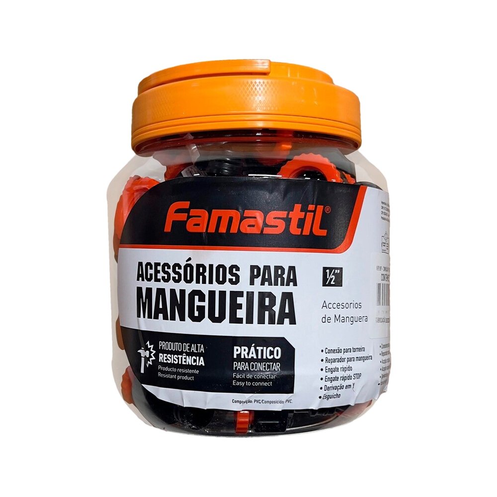 Engate Rápido Para Torneira Famastil 1/2 Pote - Embalagem com 50 Unidades
