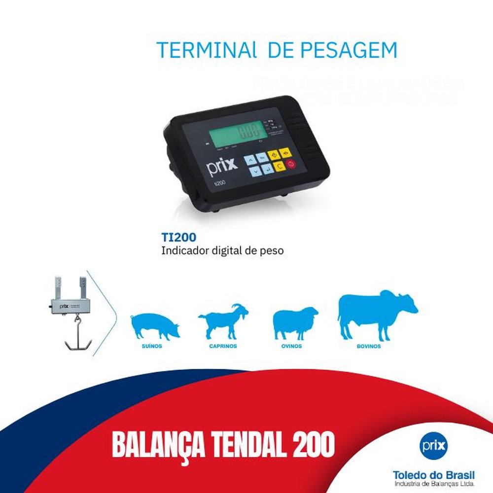 Balança de Tendal 200 Toledo Prix 300 Kg