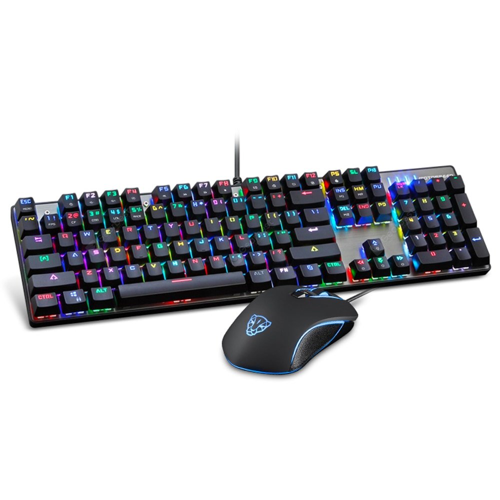Kit de Teclado e Mouse Gamer Motospeed, RGB Teclado Mecânico e Mouse - CK888