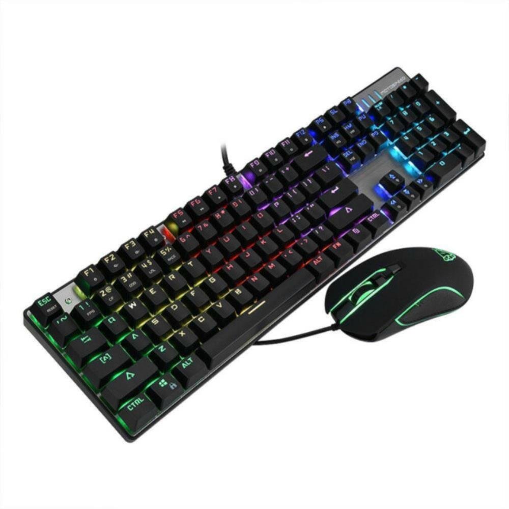 Kit de Teclado e Mouse Gamer Motospeed, RGB Teclado Mecânico e Mouse - CK888