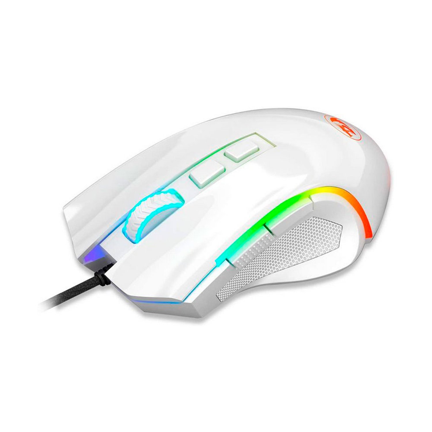 Mouse Gamer Redragon Griffin Branco Com Led Rgb - M607w