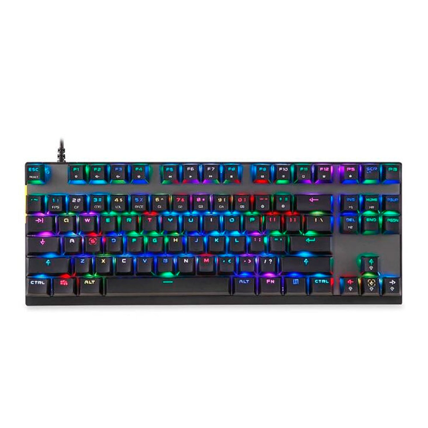 Teclado Mecanico Gamer Motospeed CK82, RGB, Switch Azul, FMSTC0025AZL