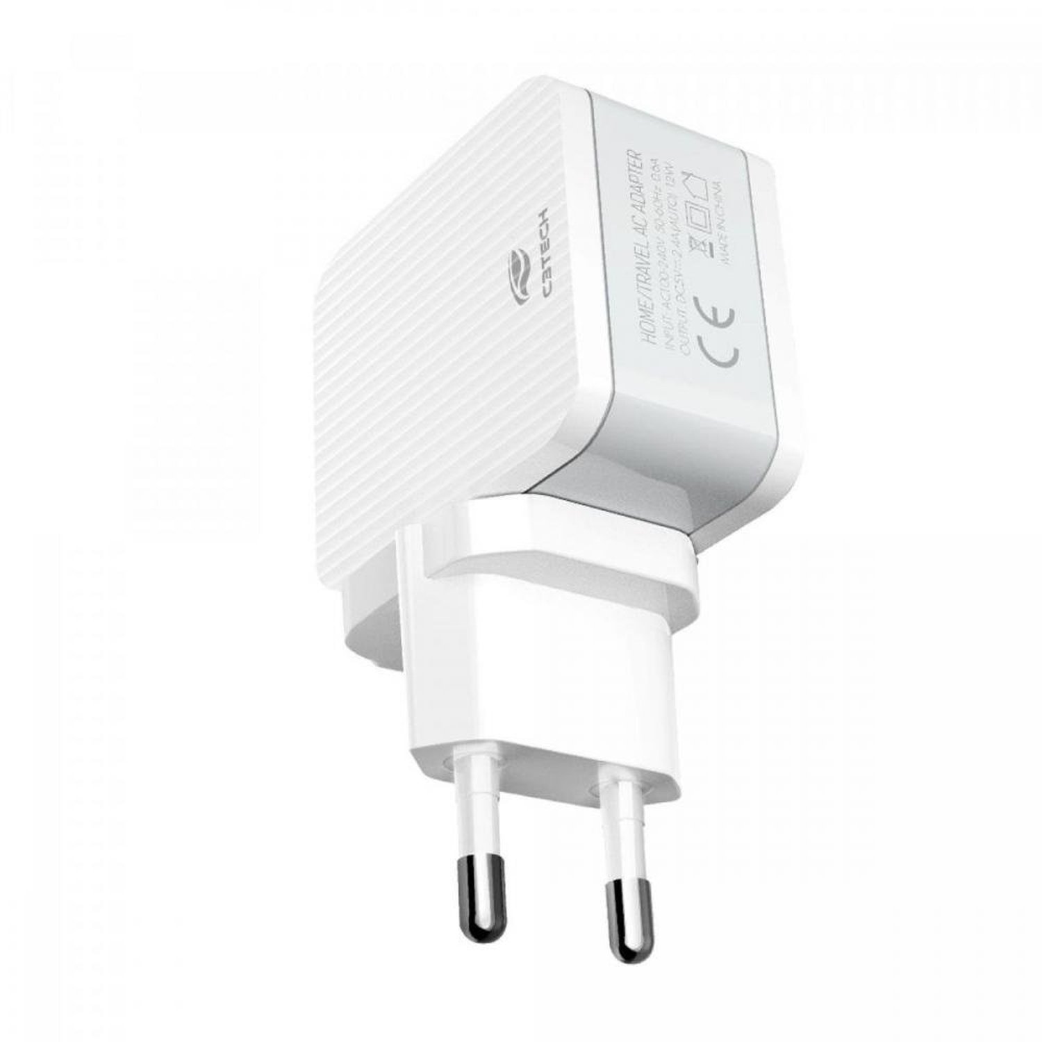 Carregador Universal Ac/Usb 2 Portas Uc-215 Branco C3Tech