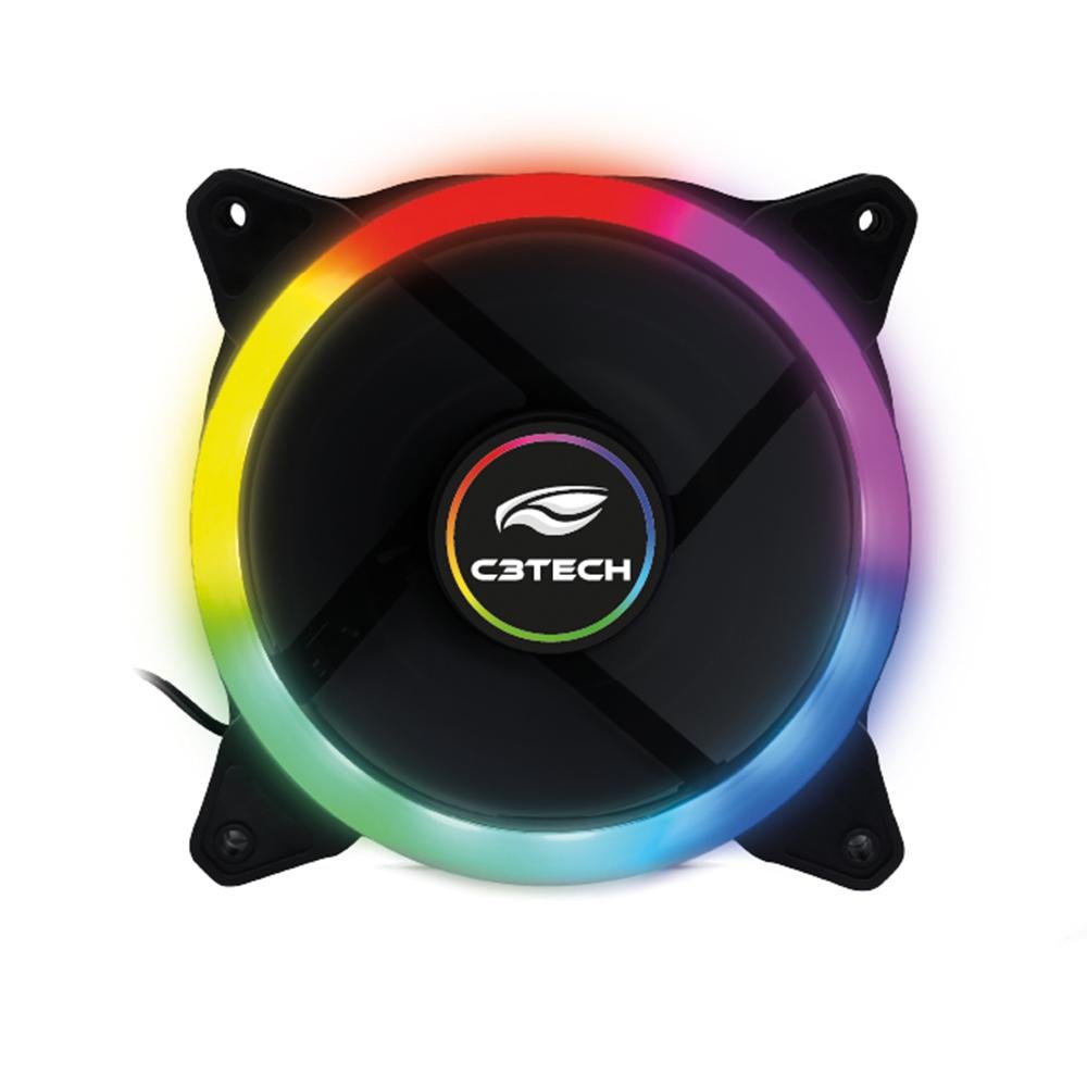 Cooler Para Gabinete C3tech F7-l120m 120x120x25mm Led Multicores