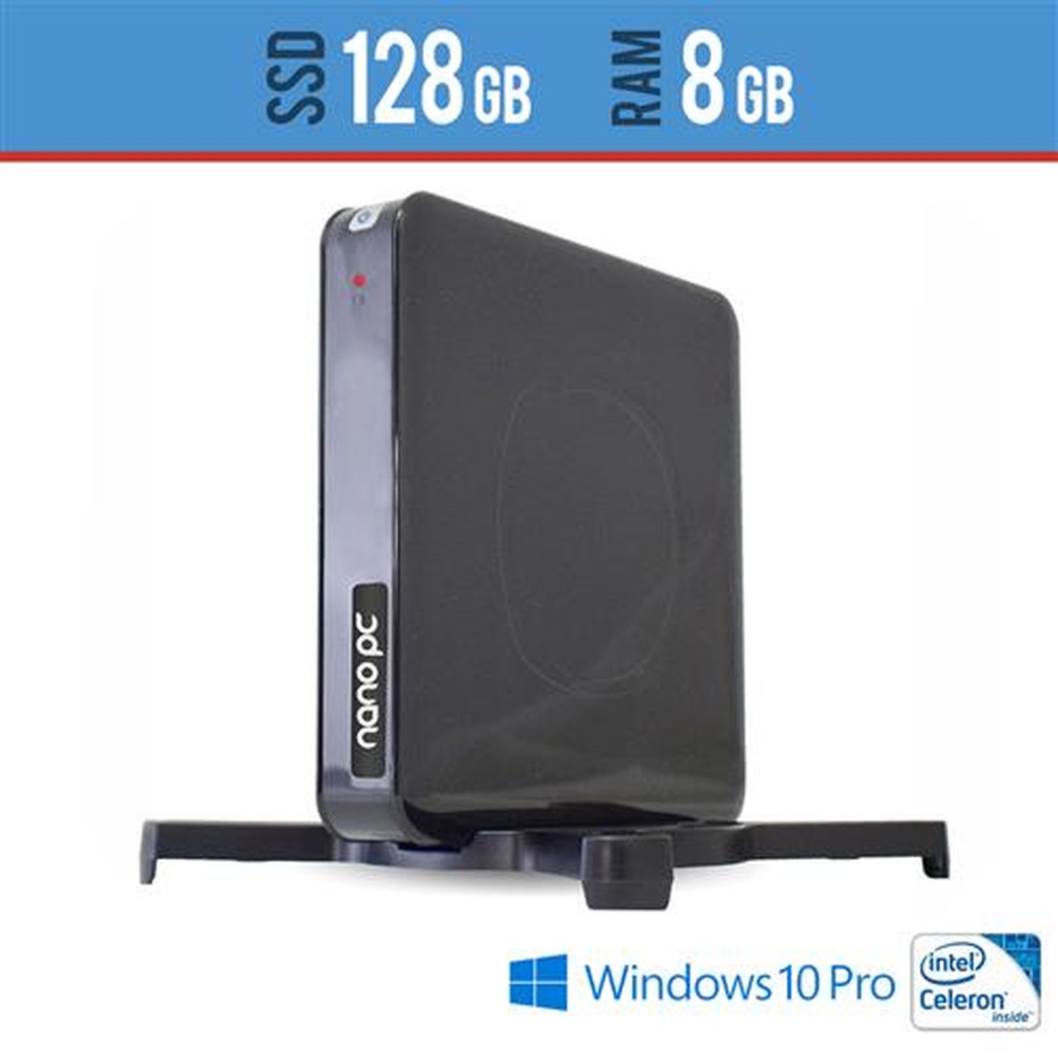 Mini PC intel NANO Celeron 8GB SD120GB Windows Pro c Wi Fi