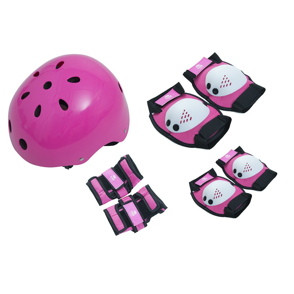 Kit de Proteção Completo Premium com Capacete Tamanho G Rosa Bel