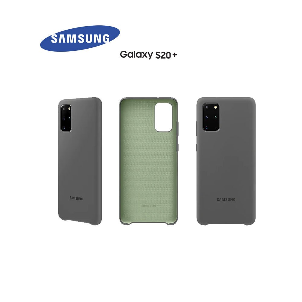 Capa de Silicone Cinza Samsung Galaxy S20 Plus Original S20+