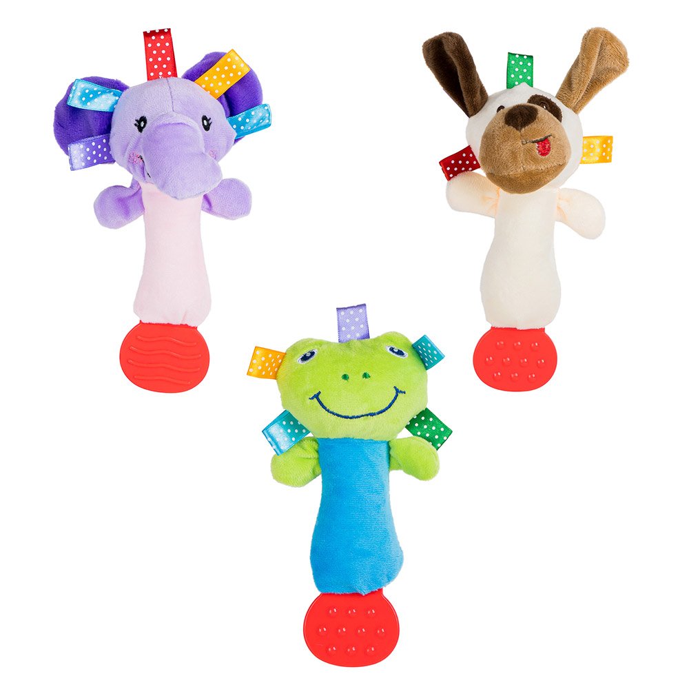 Kit Chocalho com mordedor unissex Pimpolho Caixa com 6 unidades