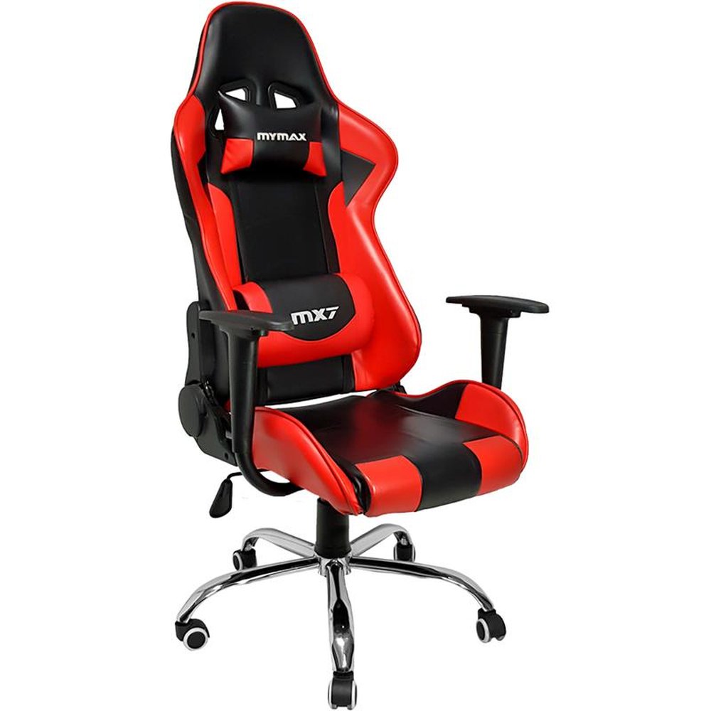 Cadeira Gamer MX7 Giratoria Preto/Vermelho MYMAX