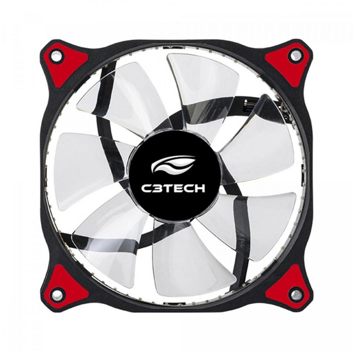 Cooler Fan 12cm 30 Led Storm F7-L130rd Vermelho C3Tech