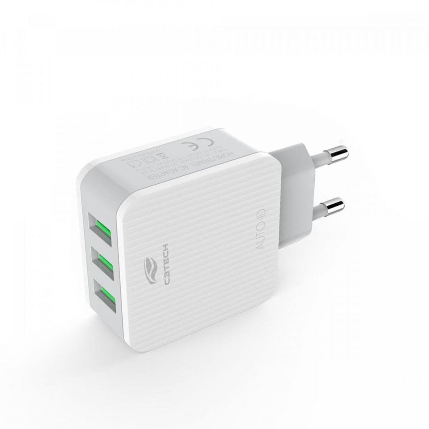 Carregador Universal Ac/Usb 3 Portas Uc-315 Branco C3Tech