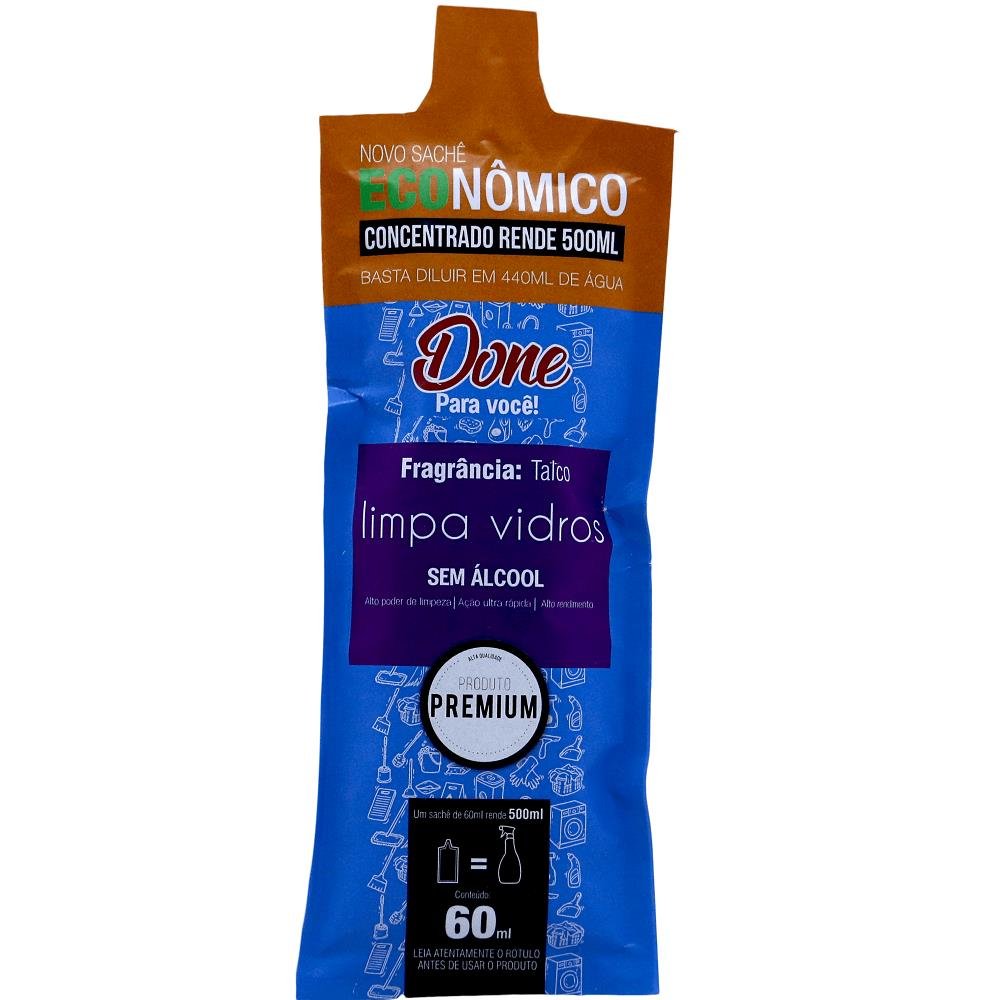 Limpa Vidros Sachê 60ml - DONE