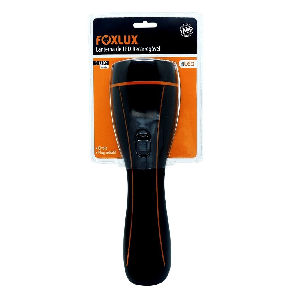 Lanterna Foxlux Recarregável 5 Leds