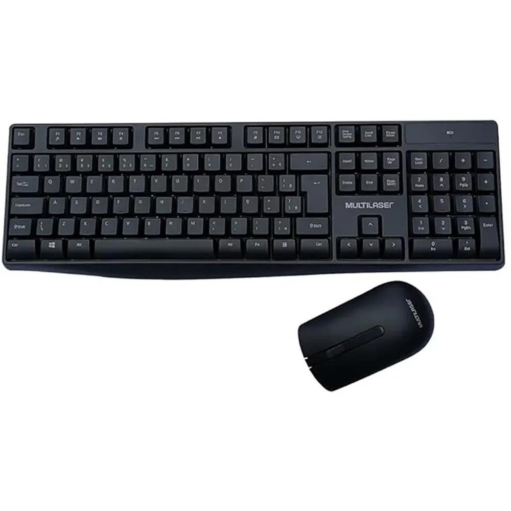 Kit de Teclado e Mouse Sem Fio Multimídia 2.4Ghz 1600dpi Usb Bulk TC269