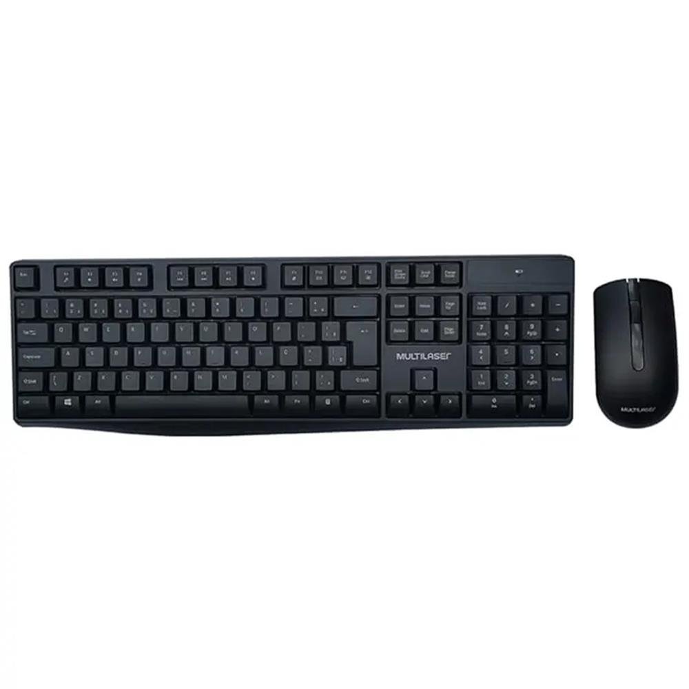 Kit de Teclado e Mouse Sem Fio Multimídia 2.4Ghz 1600dpi Usb Bulk TC269