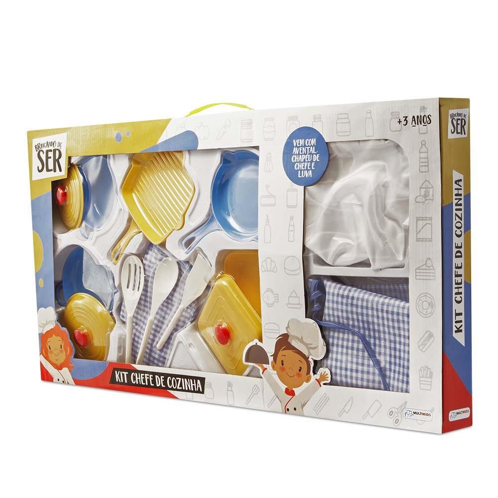 Brincando de Ser Kit Chefe de Cozinha + 3 anos Multikids - BR957