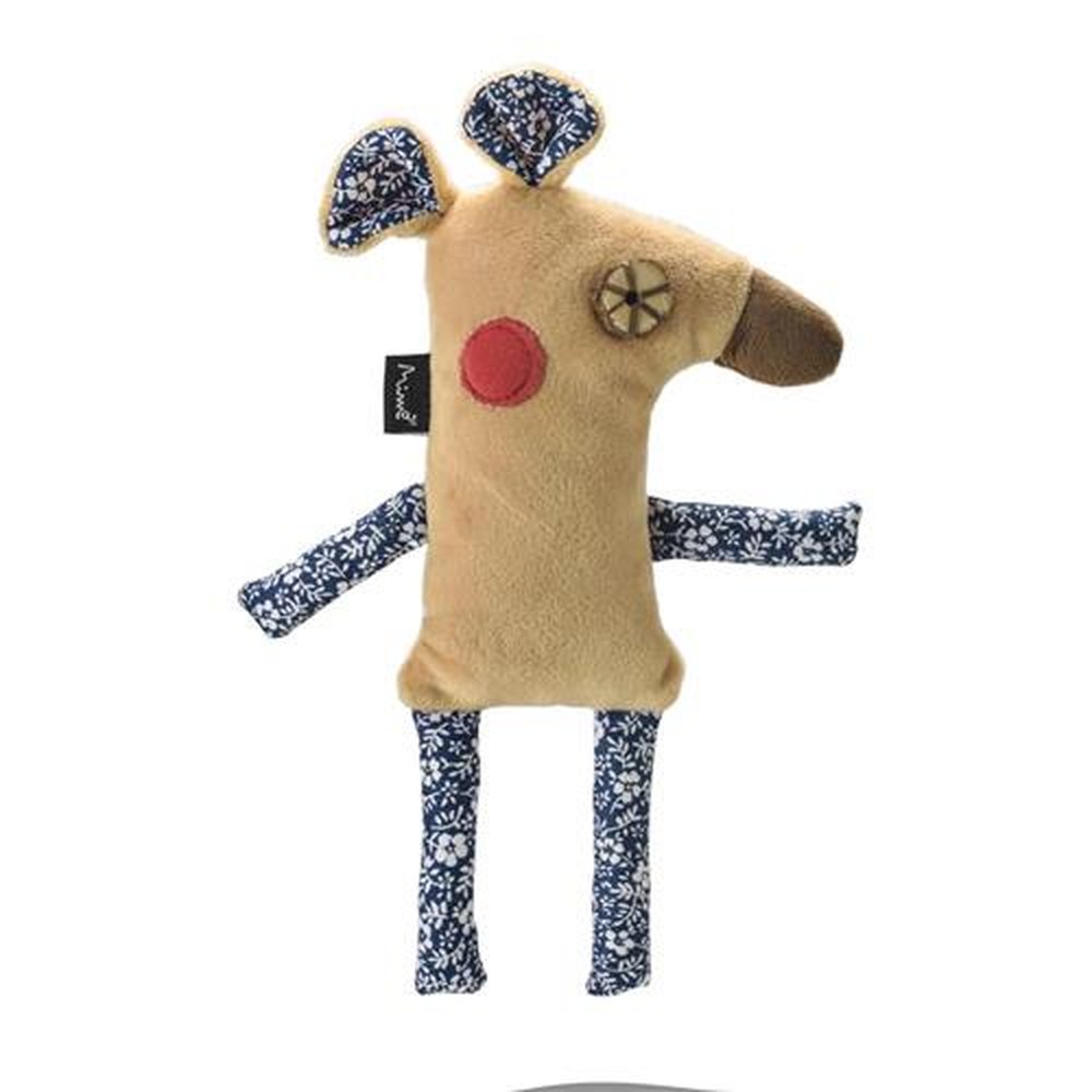 Brinquedo de Pelúcia Para Gatos Ratinho Cavalheiro Bege Mimo - PP236