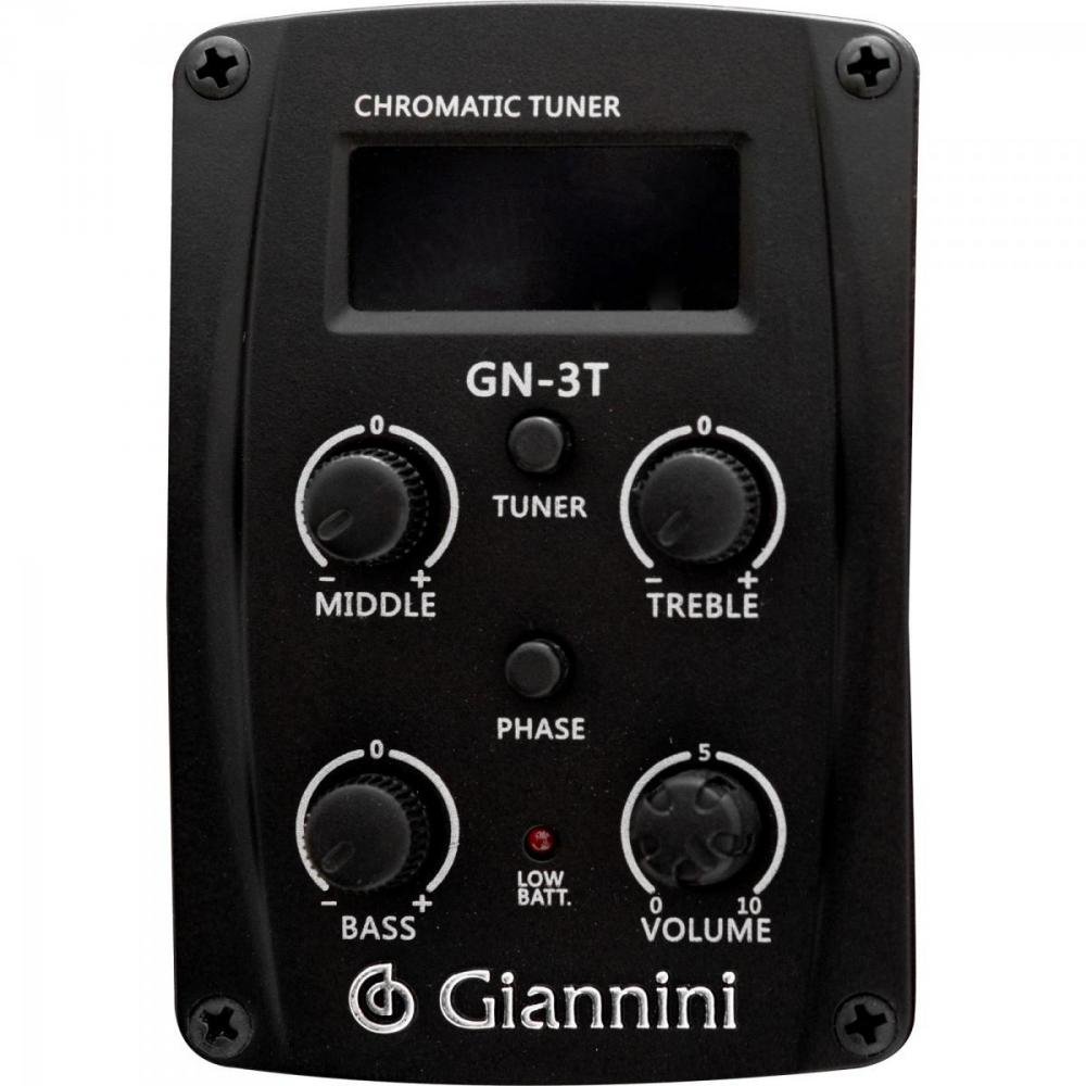 Violão Eletroacústico Dreadnought Folk Cutaway Aço Gf1d Preto Giannini