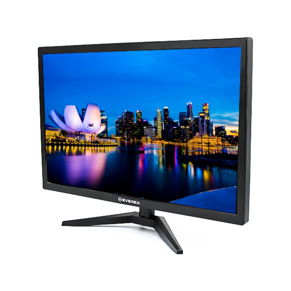 Monitor Everex LED HD 19" Widescreen Com Alto-Falante + HDMI e VGA