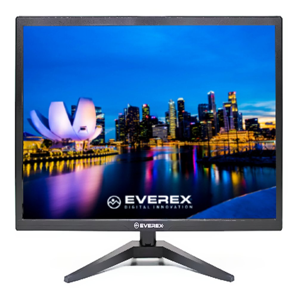 Monitor Everex LED HD 19" Widescreen Com Alto-Falante + HDMI e VGA