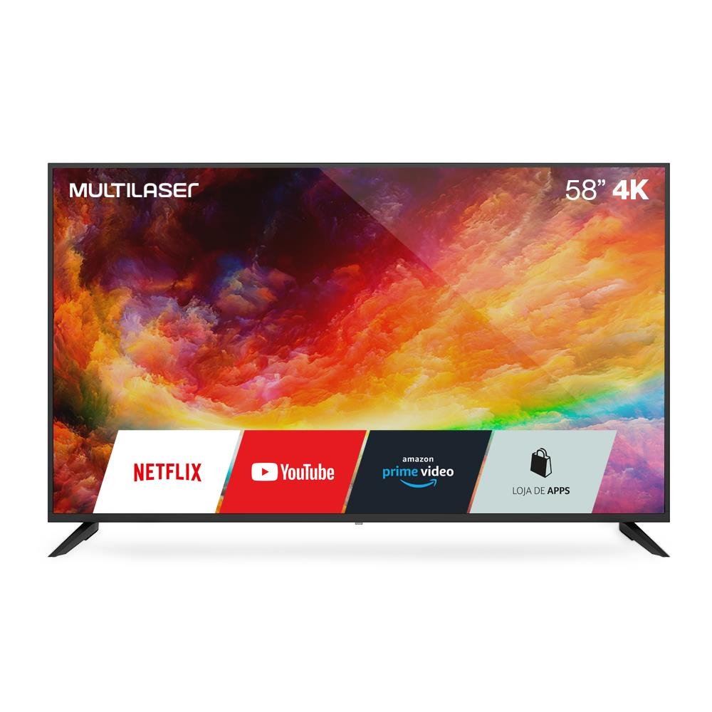 Tela 58 Polegadas 4k Uhd Smart Com Wi-fi Integrado Multilaser - TL039