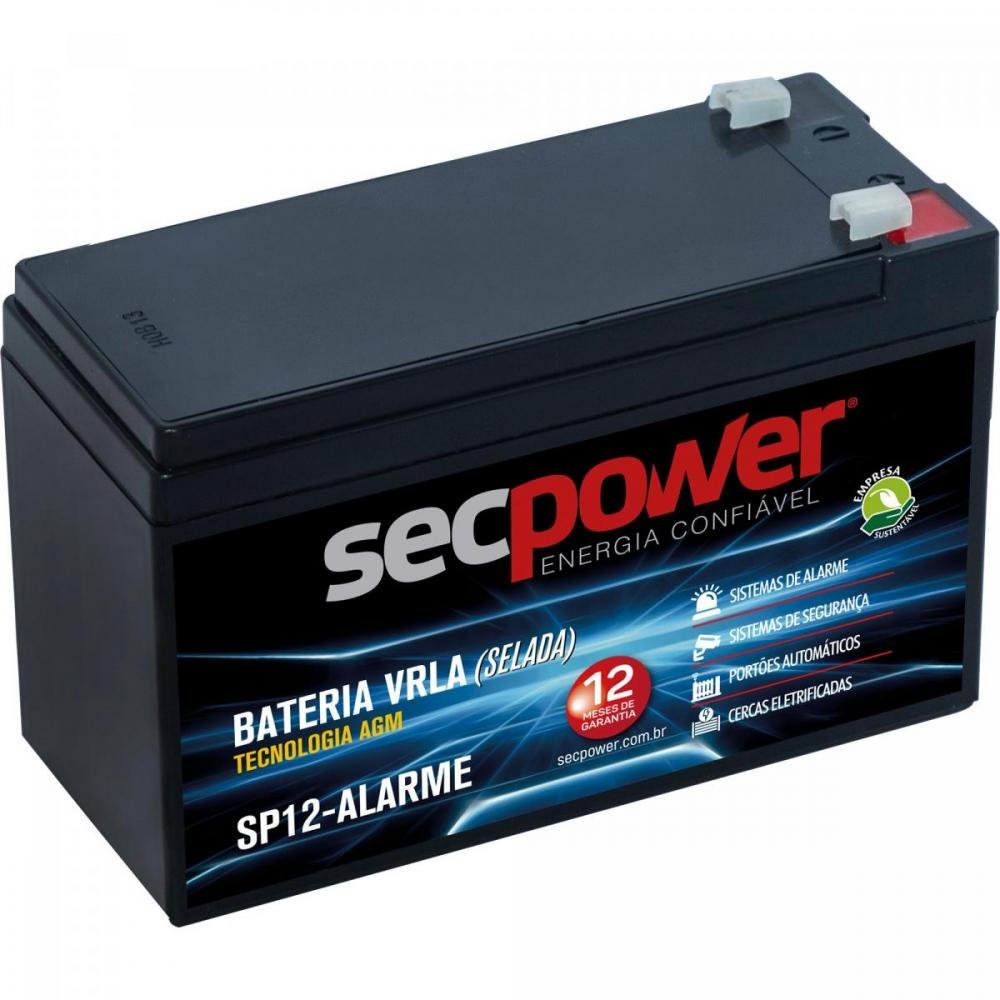 Bateria Chumbo Ácida Agm Vrla SP12-Alarme Sec Power