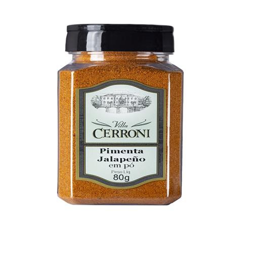 Pimenta Jalapeño Pó Villa Cerroni 80g - Caixa com 12 unidades