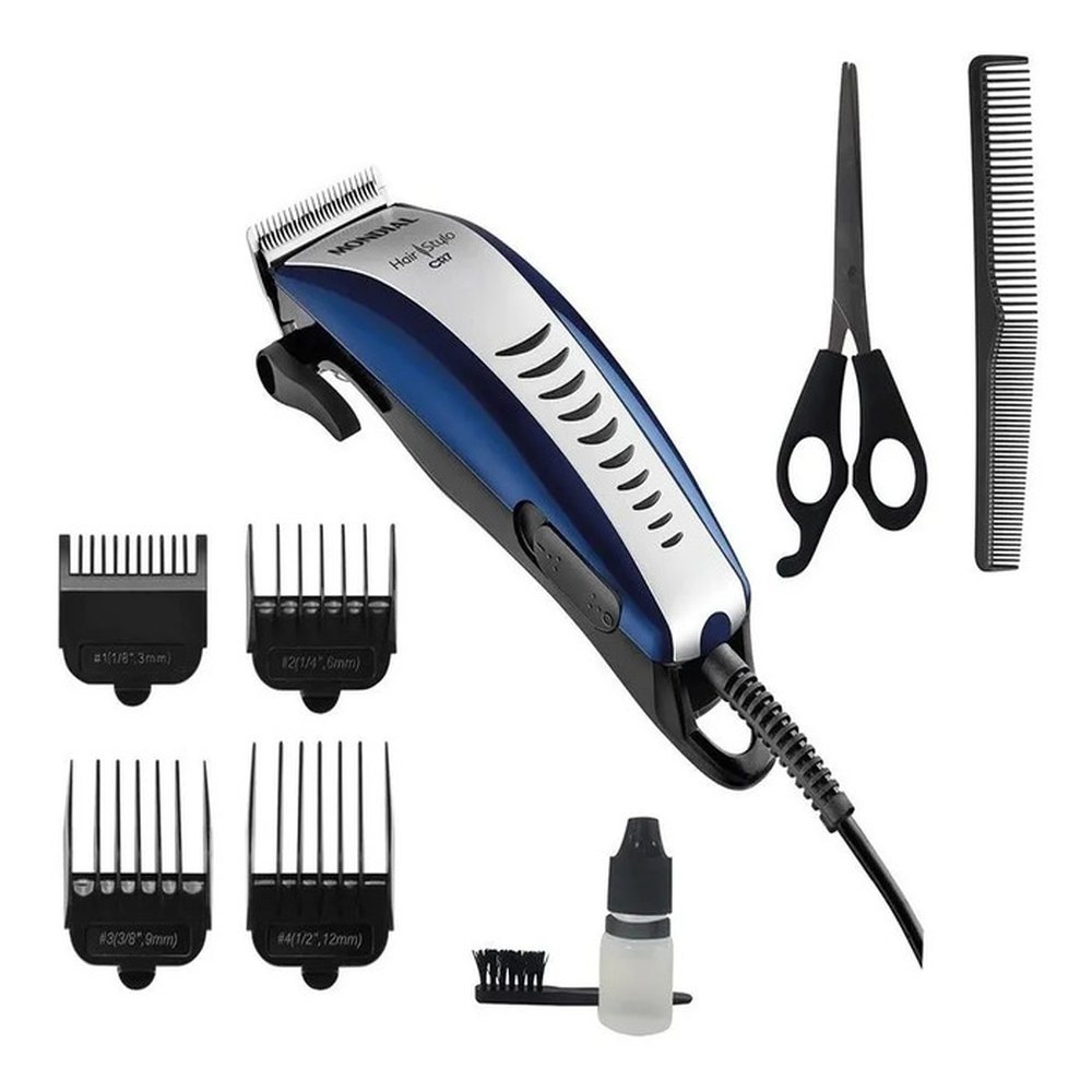 Máquina De Cortar Cabelo Mondial Hair Stylo Cr-07 Inox 220V